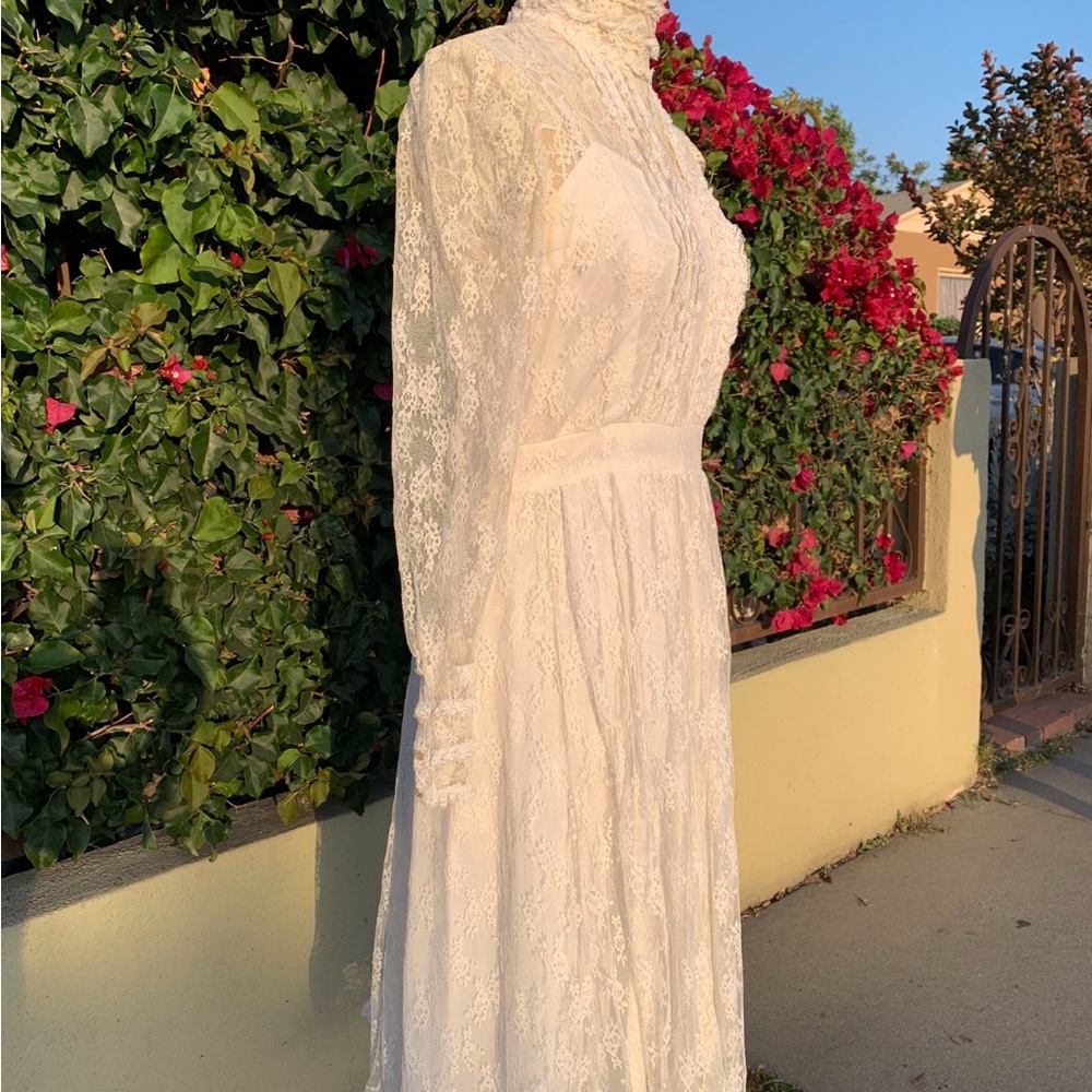 Vintage Prairie Wedding Dress, Boho Wedding Dress, Rustic, Cottagecore - Picture 6 of 10